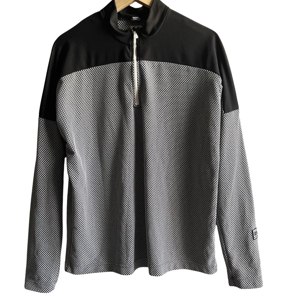 66 North Half Zip Pullover Men L Black White Klambratun Light Technical Gorpcore